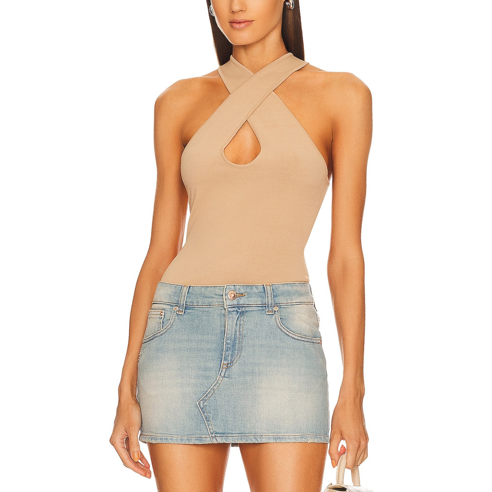 Ser.O.Ya 'Nori' Brown Ponte Top Size XS